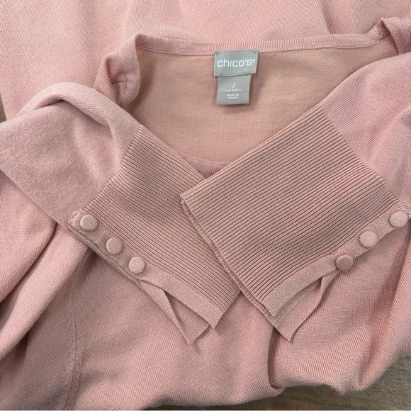 CHICO’S Dusty Rose Long Sleeve Tee - Picture 5 of 7